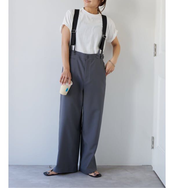 OUTDOOR PRODUCTS Usual Things「≪予約≫TEE&times;サスペンダーパンツ2点SET 一部店舗+WEB限定」|スラックス|グレー