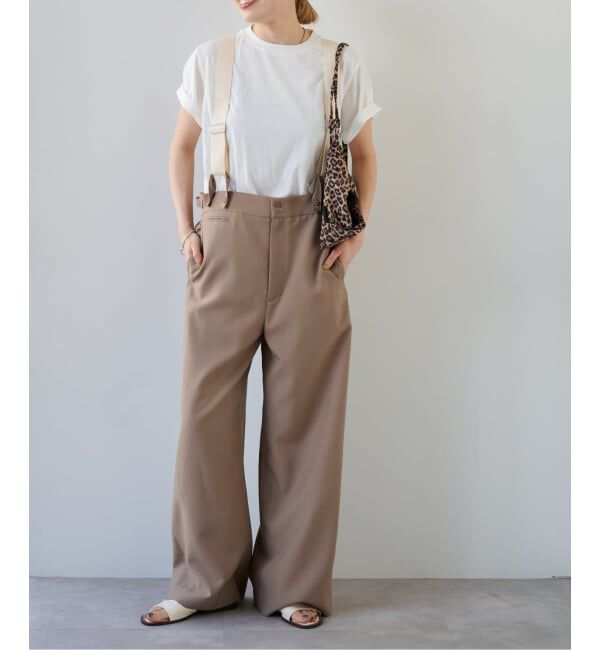 OUTDOOR PRODUCTS Usual Things「≪予約≫TEE&times;サスペンダーパンツ2点SET 一部店舗+WEB限定」|スラックス|ベージュ