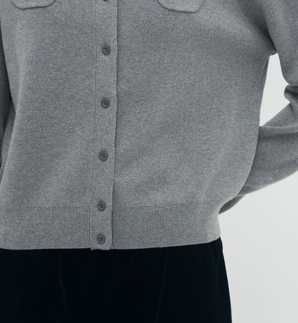 CABaN「コットンカシミヤ クルーネックカーディガン」|カーディガン|