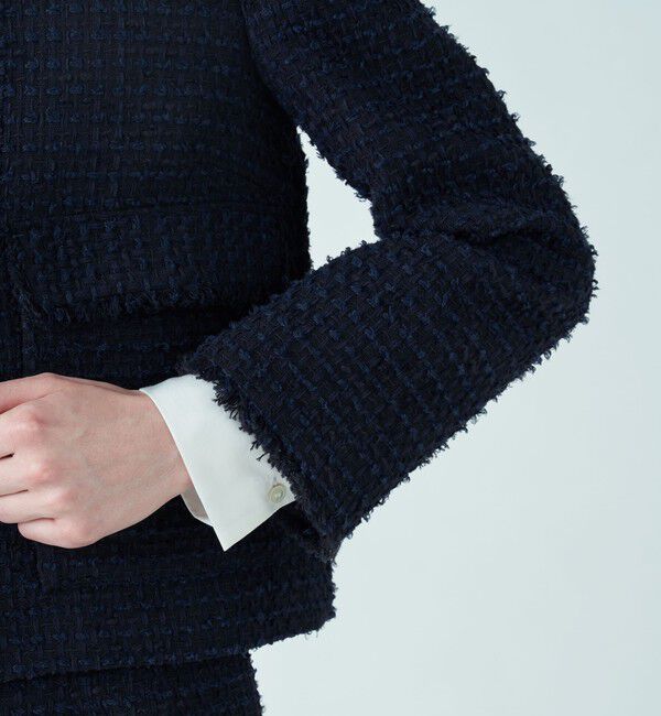 Ballsey「ミックスヤーンツイード ノーカラージャケット」|ノーカラージャケット|