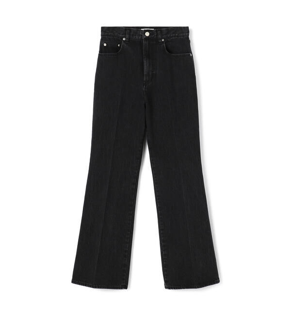 MACPHEE「コットンブラックデニム ブーツカットパンツ」|デニム|