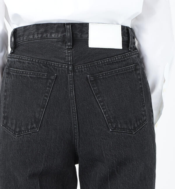 MACPHEE「コットンブラックデニム ブーツカットパンツ」|デニム|