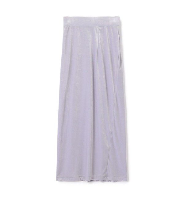 BACCA「inner piece ベロアジャージー ロングスカート」|スカート|71 ライトパープル