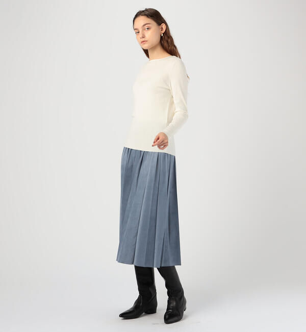 Ballsey「ライトスエード プリーツミディスカート」|スカート|