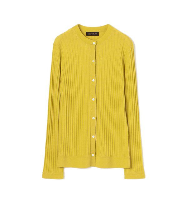 TOMORROWLAND collection「カシミヤシルクリブ クルーネックカーディガン」|カーディガン|23 ライトイエロー