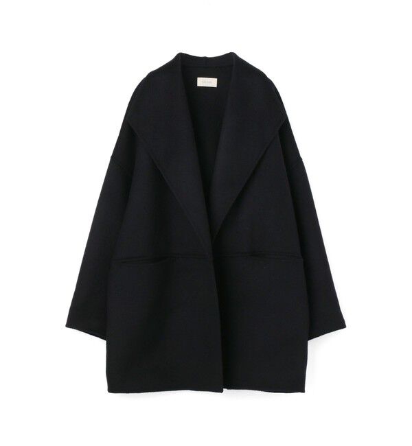 DES PRES「ダブルフェイスメルトンビーバー ワイドカラーコート」|その他|19 ブラック