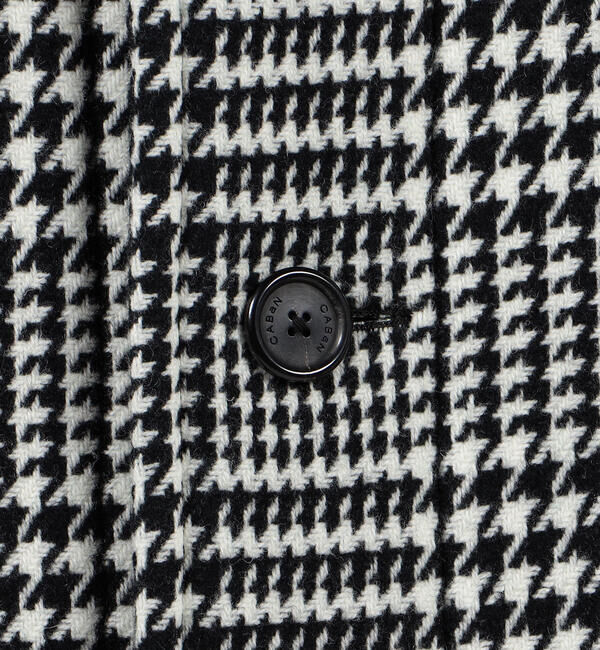 CABaN「CABaN ウールダブルフェイス グレンチェックスタンドカラーコート」|ステンカラーコート|