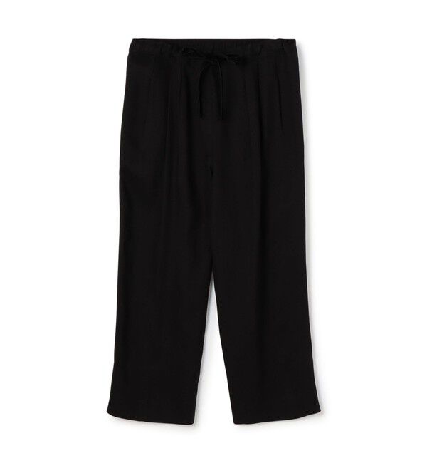 BACCA「リネンツイル タックワイドパンツ」|その他|19 ブラック