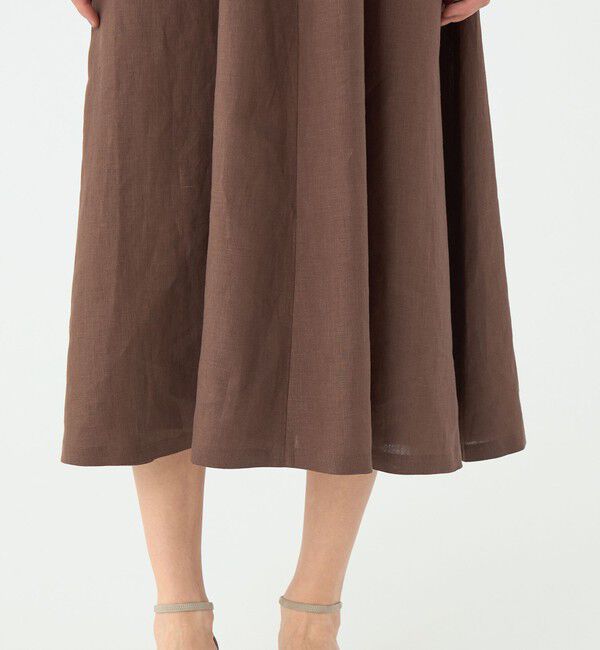 TOMORROWLAND collection「スムースリネン キーネックフレアワンピース」|ワンピース|