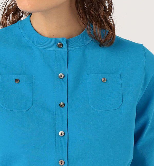 CABaN「ファインポリエステル ハーフスリーブポケットカーディガン」|カーディガン|