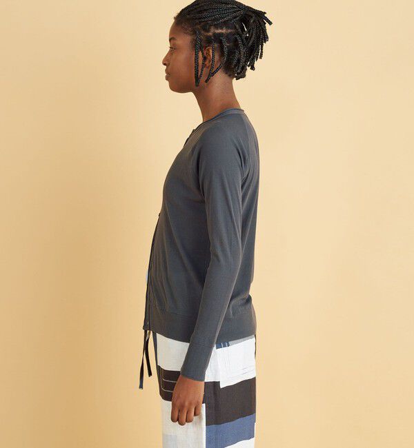 GALERIE VIE「ガーゼフライスジャージー クルーネックカーディガン」|カーディガン|