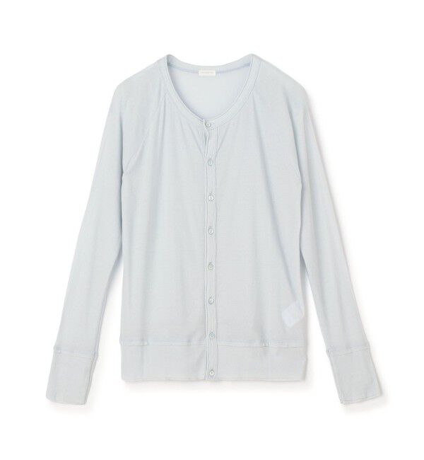 GALERIE VIE「ガーゼフライスジャージー クルーネックカーディガン」|カーディガン|61 ライトブルー