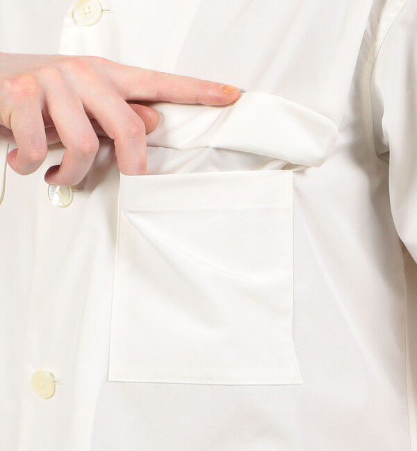 CABaN「CABaN コットンシャンブレー ダブルポケット半袖シャツ」|シャツ・ブラウス|