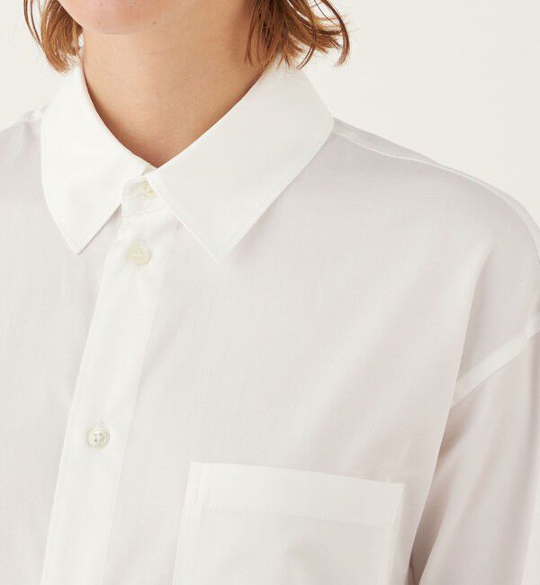 GALERIE VIE「ハイカウントサテン ロングシャツワンピース」|ワンピース|