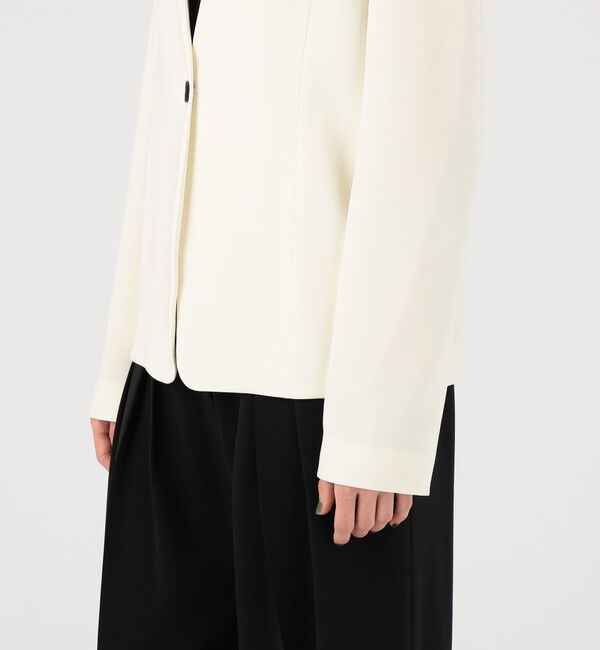 DES PRES「ライトダブルクロス ノーカラージャケット」|ノーカラージャケット|