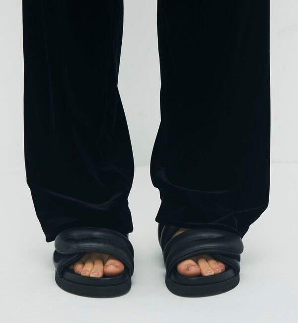 CABaN「ソフトベロア セミワイドパンツ」|チノ|