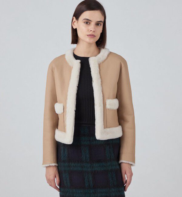 TOMORROWLAND collection「ナッパランムートン ノーカラージャケット」|その他|