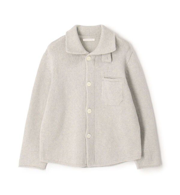 GALERIE VIE「ファインウール シャツカラー オーバーカーディガン」|カーディガン|13 ライトグレー