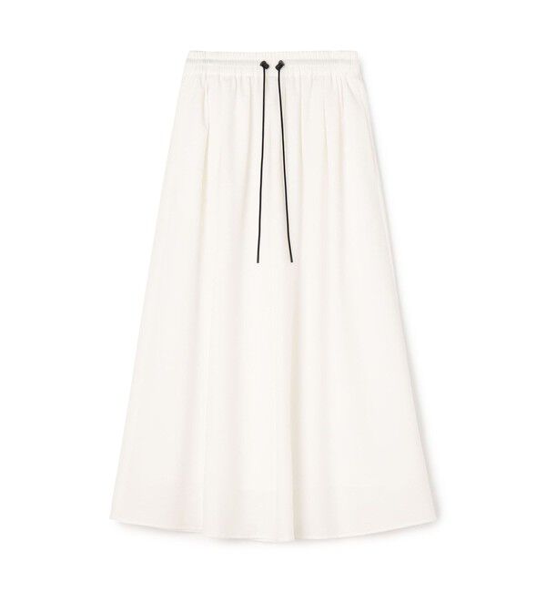 MACPHEE「シアーサッカーギャザーロングスカート」|スカート|11 ホワイト