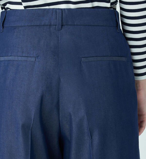 TOMORROWLAND collection「コットンシルクデニム ワイドストレートパンツ」|その他|