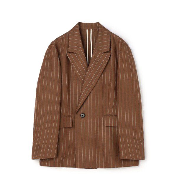 MACPHEE「ダブルカバーリネン ピークドラペルジャケット」|テーラードジャケット|46 ブラウン系
