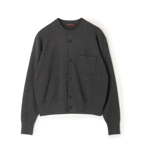 CABaN「CABaN コットンカシミヤ ポケットクルーネックカーディガン」|ニット・セーター|17 チャコールグレー