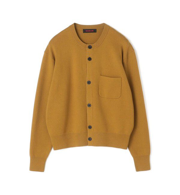 CABaN「CABaN コットンカシミヤ ポケットクルーネックカーディガン」|ニット・セーター|45 キャメル