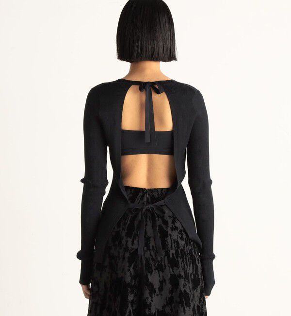 Edition「コットンシルク バックオープンニットトップス」|ニット・セーター|