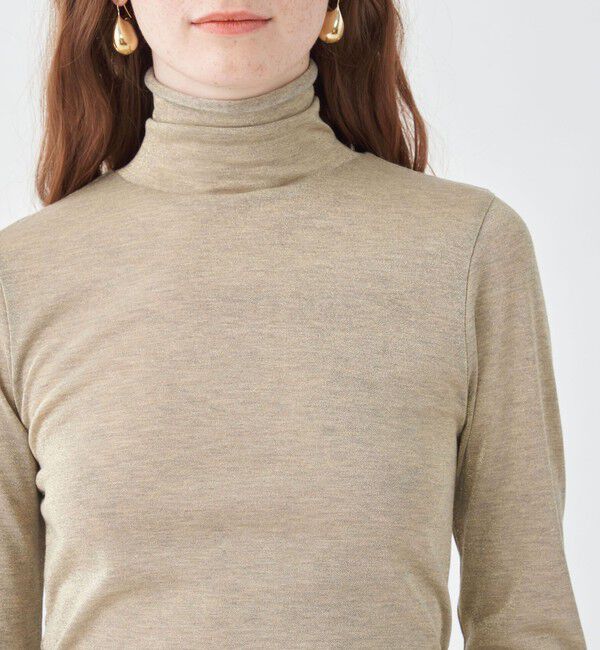 MACPHEE「スパークリング タートルネックプルオーバー」|Tシャツ・カットソー|
