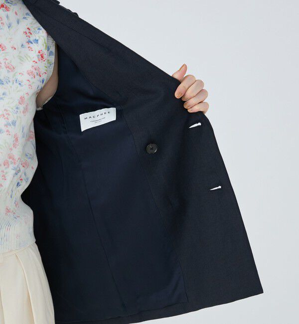 MACPHEE「リネンレーヨンツイル ダブルブレストブレザー」|テーラードジャケット|