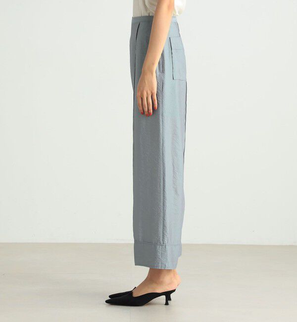 BACCA「オーガンジーレーヨン ワイドパンツ」|チノ|