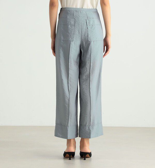 BACCA「オーガンジーレーヨン ワイドパンツ」|チノ|