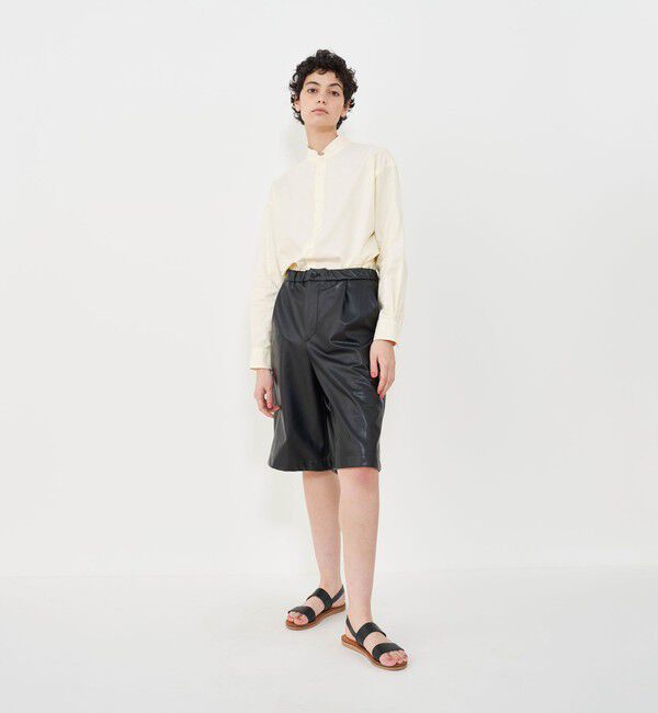 GALERIE VIE「レザーライククロスストレッチイージーハーフパンツ」|その他|