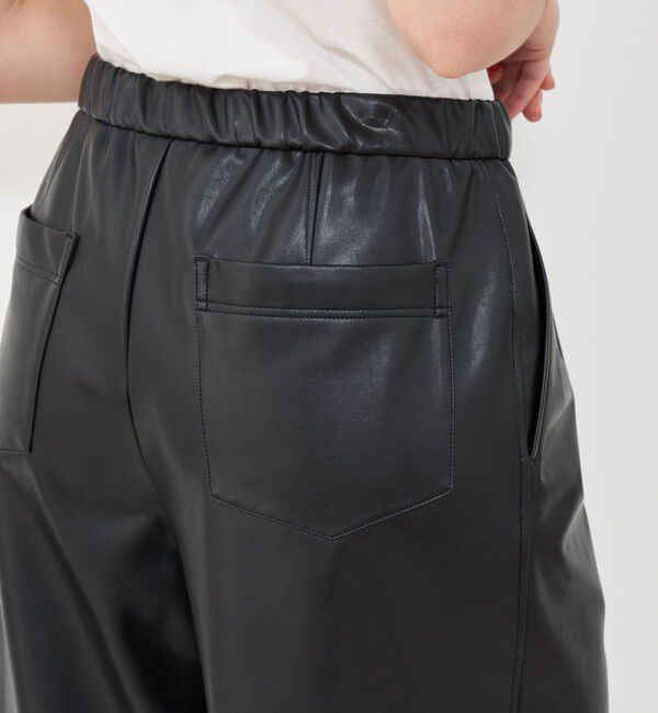 GALERIE VIE「レザーライククロスストレッチイージーハーフパンツ」|その他|