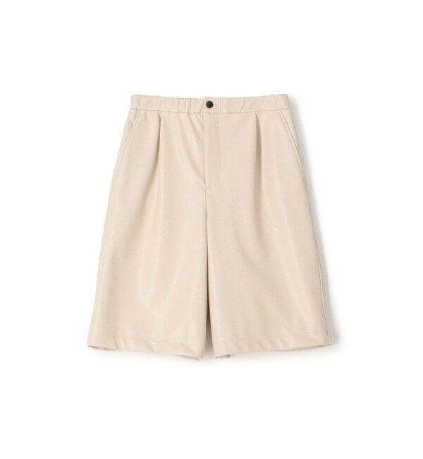 GALERIE VIE「レザーライククロスストレッチイージーハーフパンツ」|その他|41 ライトベージュ
