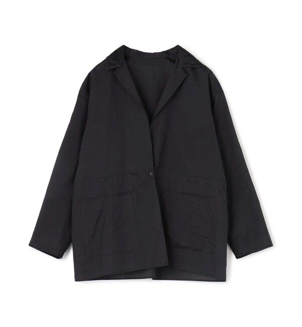 BACCA「ウォッシャーシルク ギャザードジャケット」|シャツ・ブラウス|19 ブラック