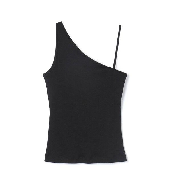 DES PRES「スモールライトリブ ワンショルダータンクトップ」|タンクトップ|19 ブラック