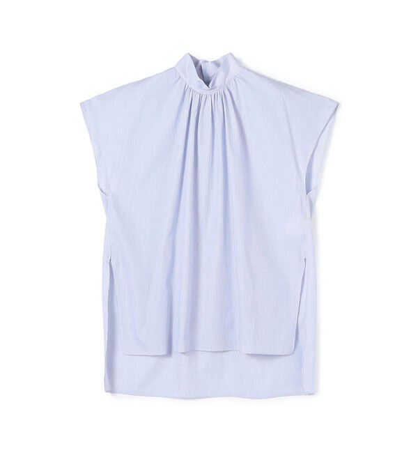 MACPHEE「コットンブロード ハイネックシャツ」|シャツ・ブラウス|62 ライトブルー系