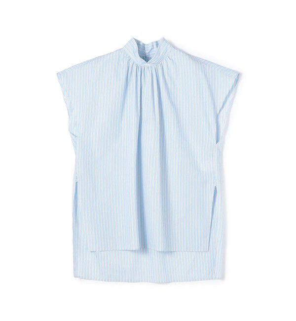 MACPHEE「コットンブロード ハイネックシャツ」|シャツ・ブラウス|64 ブルー系