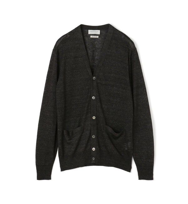 TOMORROWLAND MENS「TOMORROWLAND tricot ティントリネン Vネックカーディガン」|カーディガン|19 ブラック