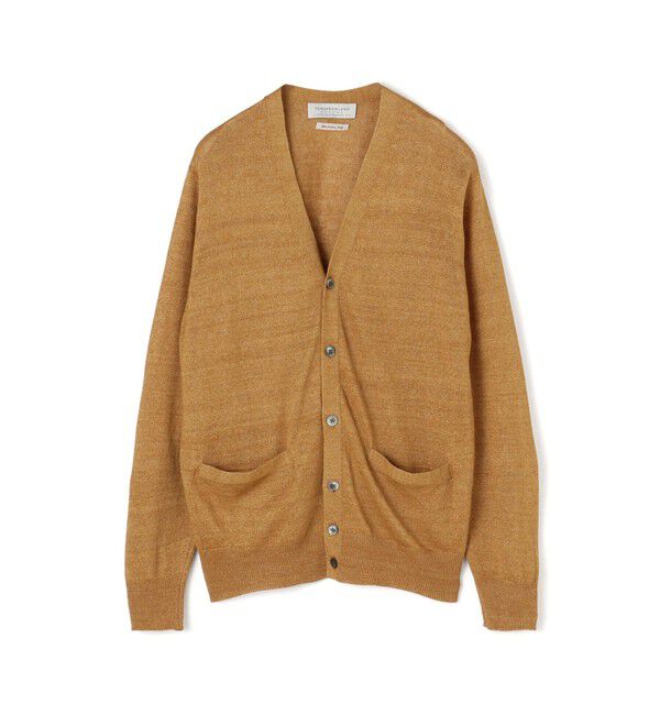 TOMORROWLAND MENS「TOMORROWLAND tricot ティントリネン Vネックカーディガン」|カーディガン|23 イエロー