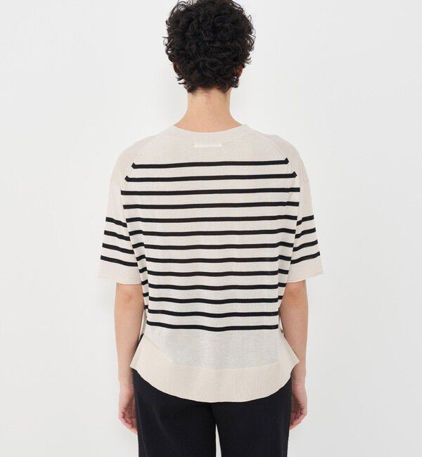 GALERIE VIE「クレープコットン ハーフスリーブプルオーバー」|ニット・セーター|