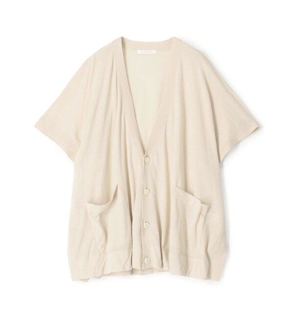 GALERIE VIE「クレープコットン Vネックカーディガン」|カーディガン|41 ライトベージュ