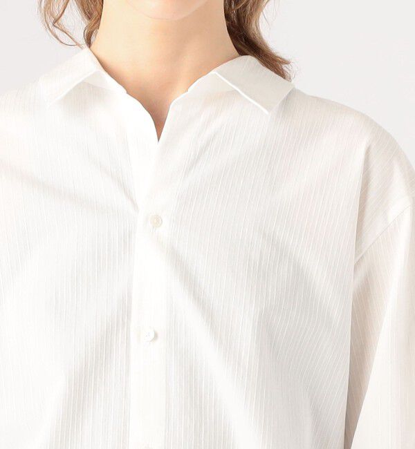 MACPHEE「コットンドビーストライプ オープンカラーシャツ」|シャツ・ブラウス|