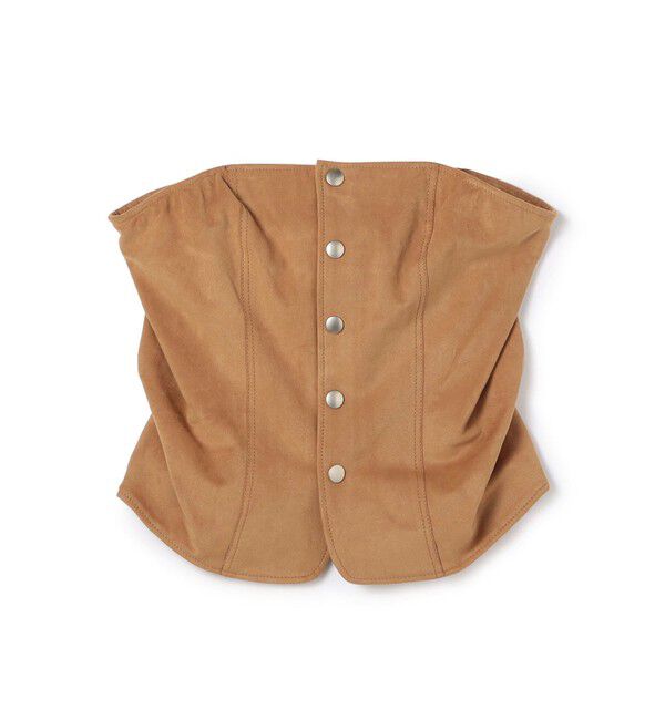 MACPHEE「スエードライク ビスチェ」|チューブトップ|43 ベージュ