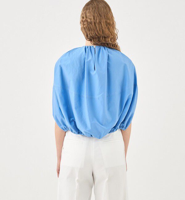 TOMORROWLAND collection「コットンシルクシャンブレー バルーンフレンチスリーブブラウス」|シャツ・ブラウス|