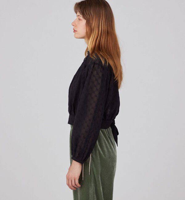 Ballsey「コットンガーゼエンブロイダリー フリルギャザーブラウス」|シャツ・ブラウス|