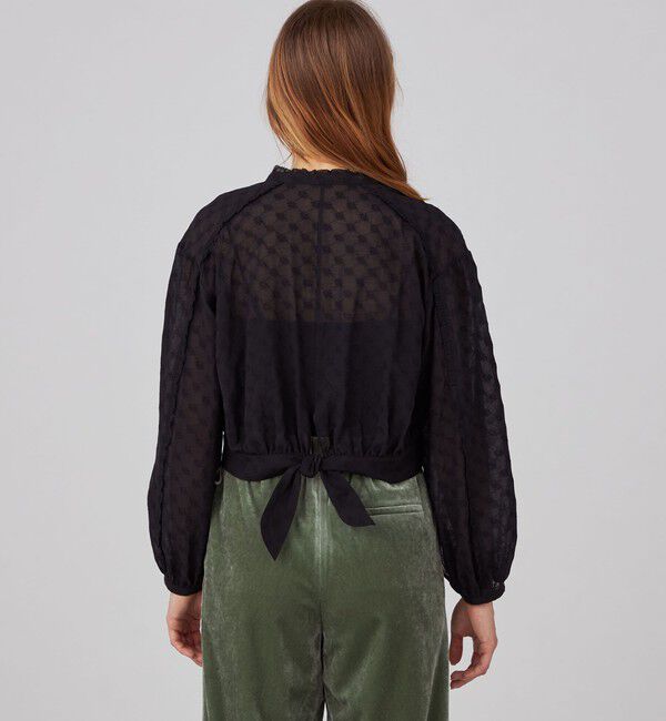 Ballsey「コットンガーゼエンブロイダリー フリルギャザーブラウス」|シャツ・ブラウス|