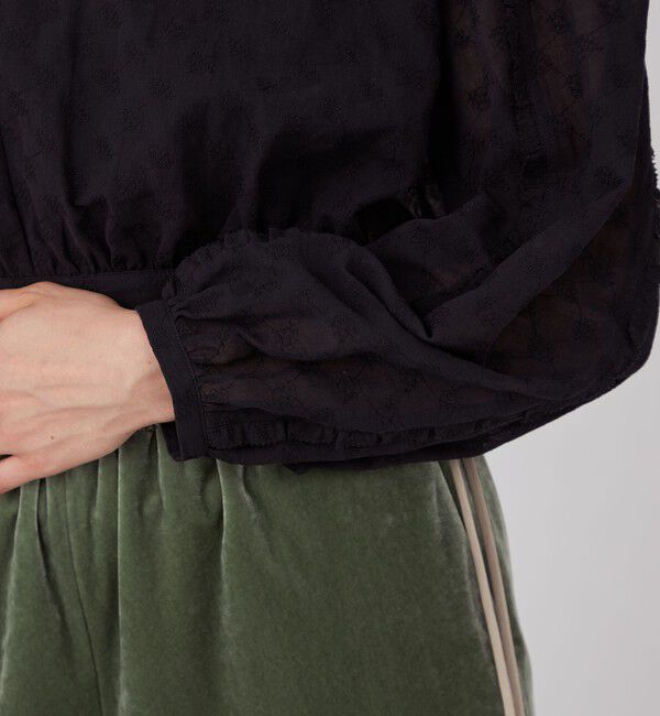 Ballsey「コットンガーゼエンブロイダリー フリルギャザーブラウス」|シャツ・ブラウス|