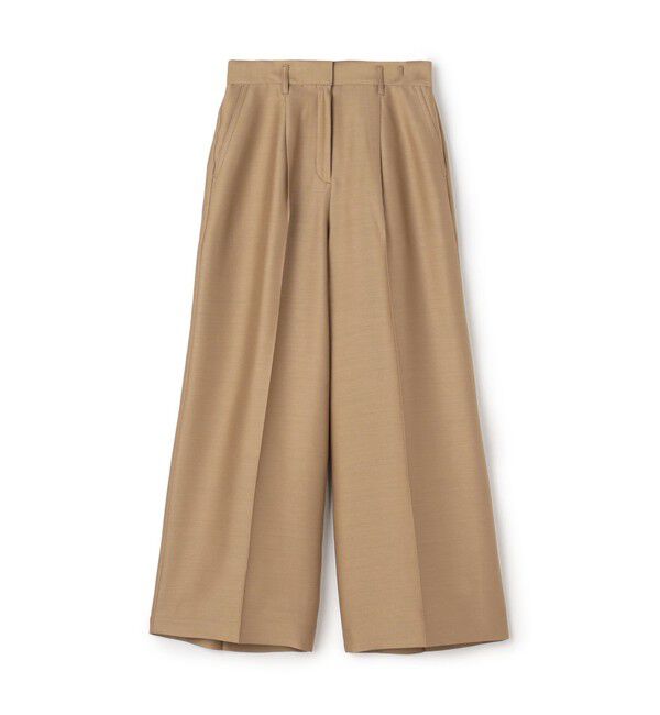 Ballsey「Diana 1タックワイドパンツ」|スラックス|45 キャメル